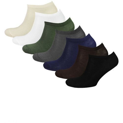 фото Женские носки status укороченные, подарочная упаковка, вязаные, усиленная пятка, 7 пар, размер 23-25, мультиколор