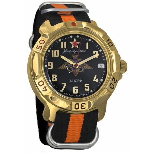 Наручные часы Восток Командирские, оранжевый наручные часы восток командирские 819639 черный синий