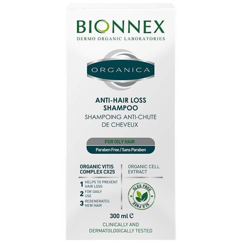 Bionnex шампунь Organica Anti Hair Loss for Oily Hair против выпадения для жирных волос, 300 мл