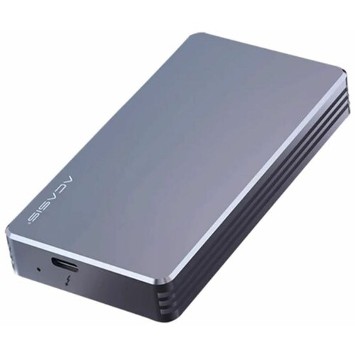 Корпус для жесткого диска Acasis FA-TB34 M1 Thunderbolt 3 NVME M.2 SSD до 2 ТБ, 40 Гбит/с, серебристый внешний корпус бокс 40gbps с usb 4 0 для ssd nmve m2 orico m234c3 u4