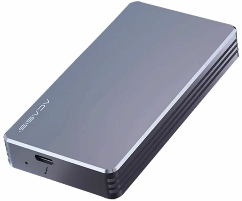 Корпус для жесткого диска Acasis FA-TB34 M1 Thunderbolt 3 NVME M2 SSD до 2 ТБ 40 Гбит/с серебристый