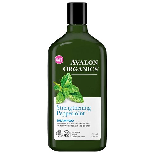 Avalon Organics Шампунь для волос укрепляющий с маслом мяты Strengthening Peppermint Shampoo 325мл