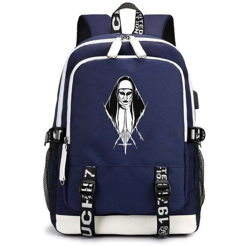 Рюкзак Проклятие монахини (The Nun) синий с USB-портом №1