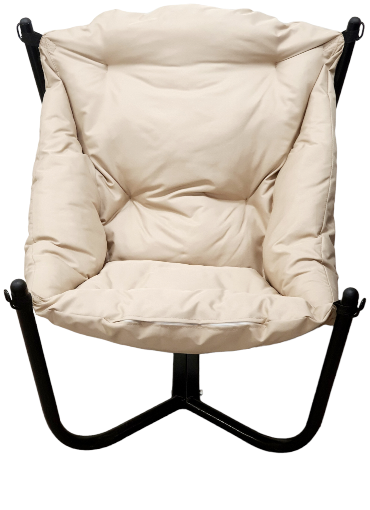 Кресло черное M-Group Чил 12360401, бежевая продушка - фотография № 2