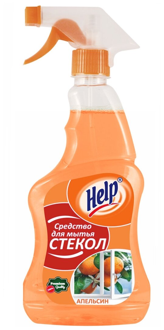 Спрей Help Апельсин для мытья стекол (триггер)