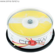 Диск CD-RW, 4-12x, 700 Мб, (бокс 25 шт.)