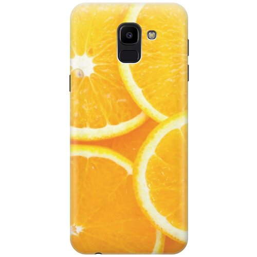 фото Gosso ультратонкий силиконовый чехол-накладка для samsung galaxy j6 (2018) с принтом "апельсины"
