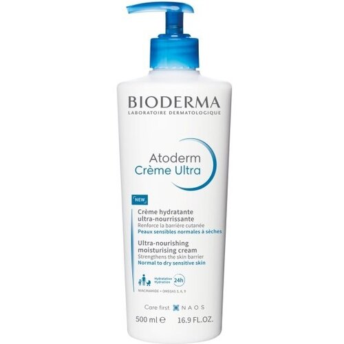 Крем для лица и тела BIODERMA Atoderm ULTRA для ухода за атопичной, сухой, очень сухой и чувствительной кожей, 500 мл