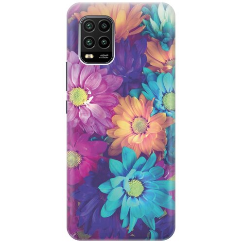 фото Cиликоновый чехол на xiaomi mi 10 lite / сяоми ми 10 лайт с принтом "много цветов" gosso