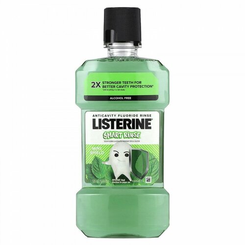 Listerine, Smart Rinse, Anticavity Fluoride Rinse, Mint Shield, 16.9 fl oz (500 ml)