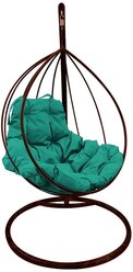 Подвесное кресло M-GROUP Капля, коричневый/зеленый