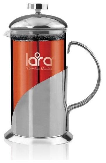 Френч-пресс LARA LR06-30350мл., закаленное стекло, нержавеющая сталь