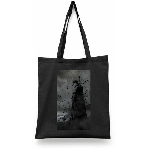 фото Сумка-шоппер унисекс каждому своё "аниме/берсерк/berserk" черная