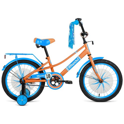Детский велосипед FORWARD Azure 18 (2021) бежевый/голубой (требует финальной сборки)