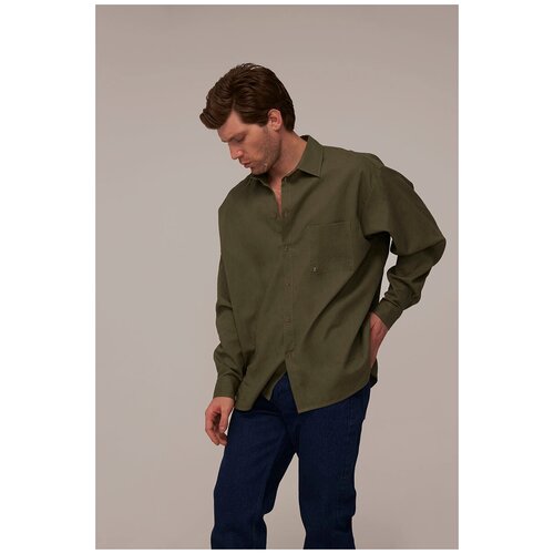 фото Рубашка с хольнитеном мужская yuliawave (бежевый/onesize)