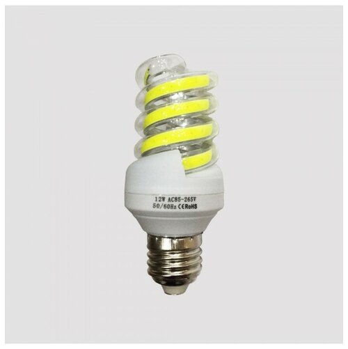 Лампочка (LED, COB), форма спираль, Е27, 12Вт. Цвет: дневной белый, комплект 2 штуки