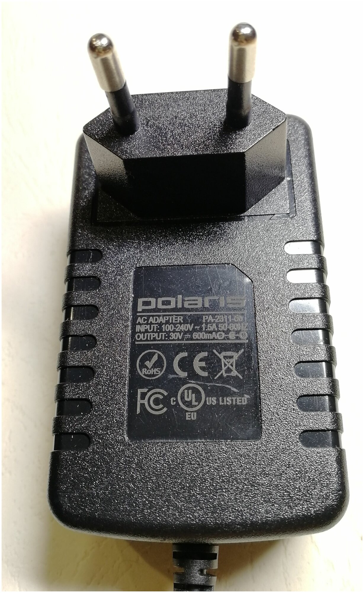 Зарядное устройство для пылесоса Polaris PVCS 7090, 5090, 4000 30V 0.6a DC 2 Pin. - фотография № 2