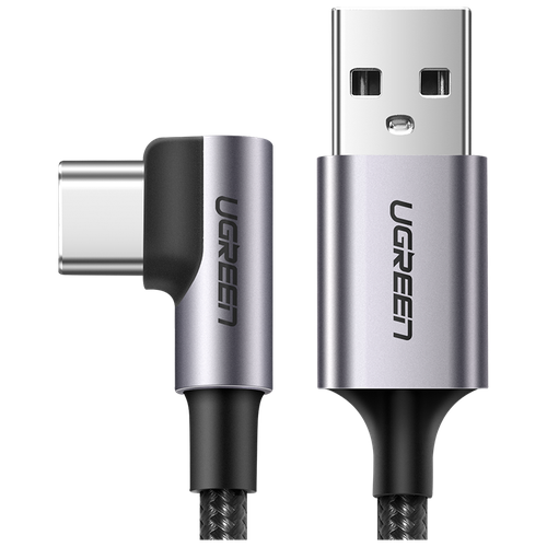 Кабель UGREEN US284 (50942) Right Angle USB-A to USB-C Cable. Длина: 2м. Цвет: серый космос кабель ugreen us284 50942