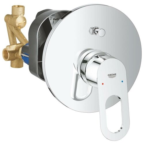 Смеситель для ванны Grohe BauLoop 29081000 + 32963 хром