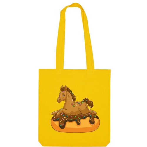 Сумка шоппер Us Basic, желтый сумка пони на пончике бежевый