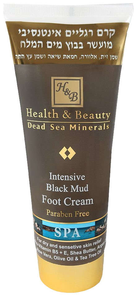 Health & Beauty Крем для ног на основе грязи Мертвого моря Intensive Black Mud, 200 мл, 200 г, 1 уп.
