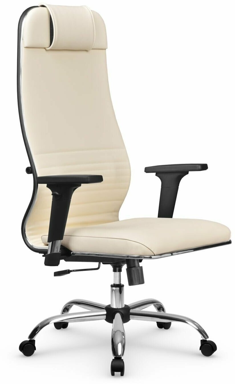 Компьютерное офисное кресло Metta L 1m 38К2/2D MPES, Топган, осн. 17833, Молочное