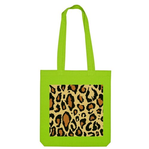 Сумка шоппер Us Basic, зеленый мужская футболка леопардовые пятна шкуры узор коричневый s серый меланж