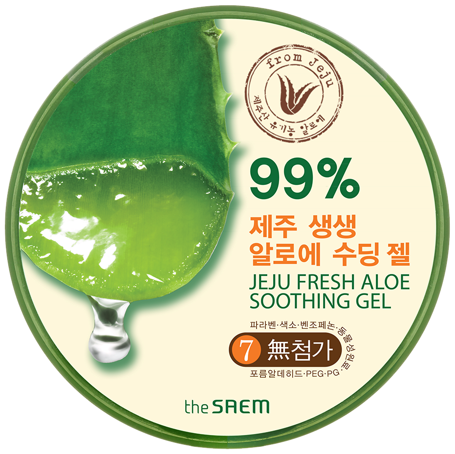 Гель с алоэ универсальный увлажняющий The Saem Jeju Fresh Aloe Soothing Gel 99% 300мл - фото №1