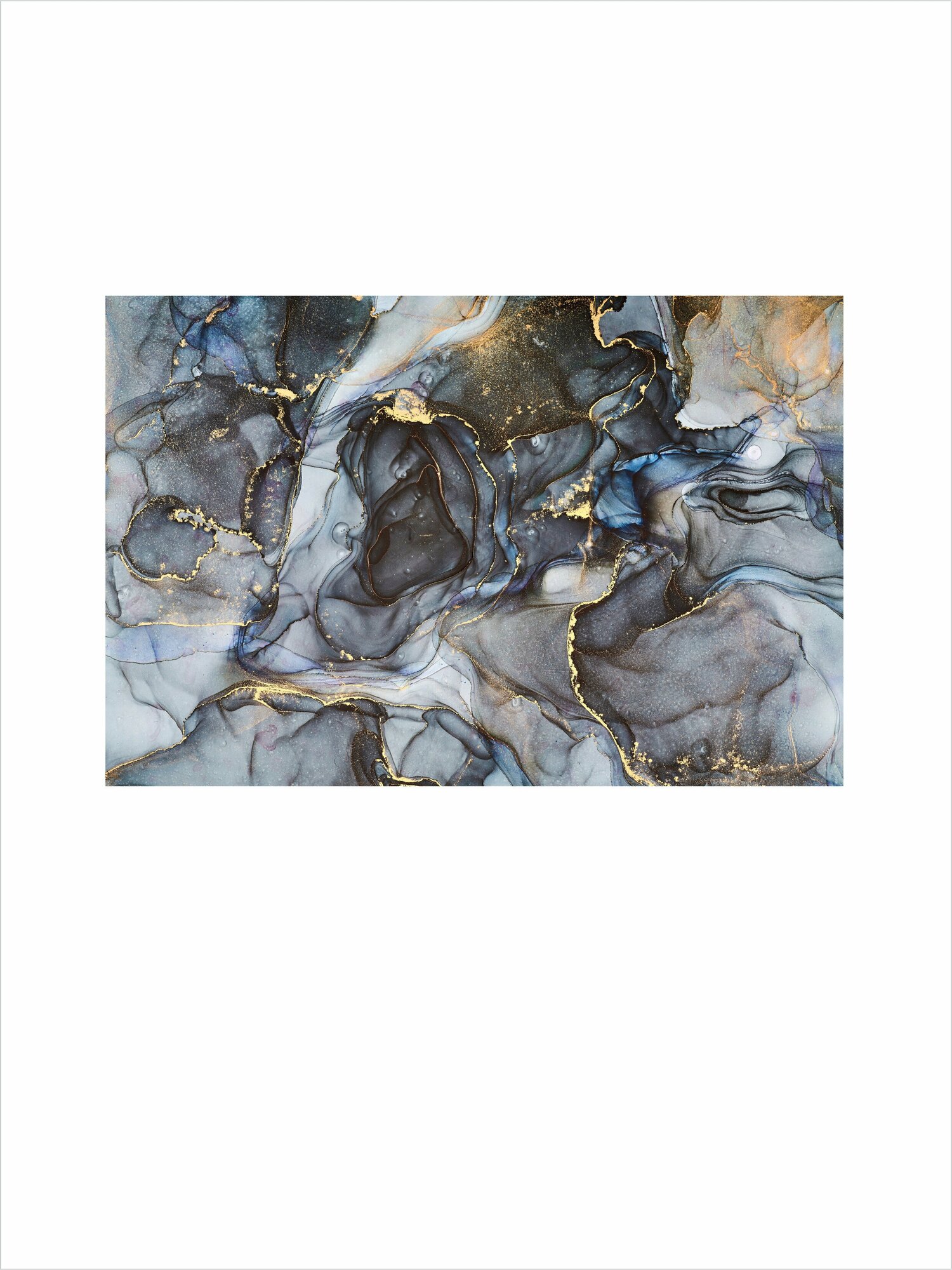 Картина Art IrbisPrint с изображением абстракции с золотом 50 х 80 см натуральный холст на подрамнике