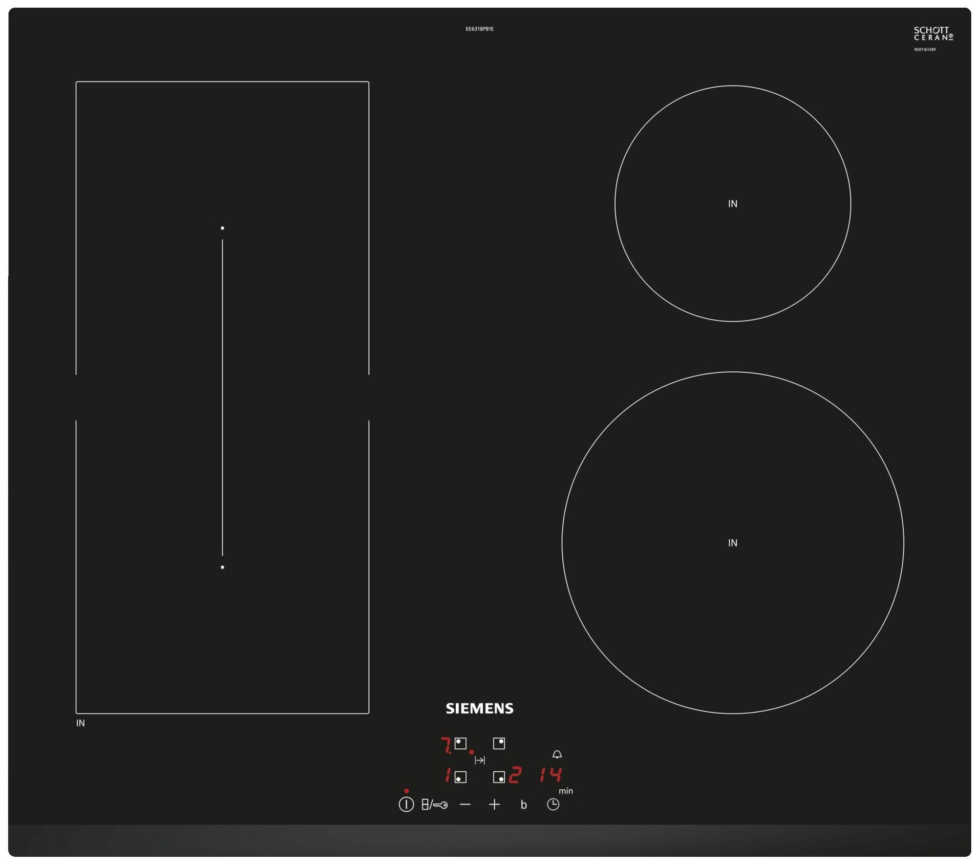 Индукционная варочная панель Siemens EE631BPB1E, черный
