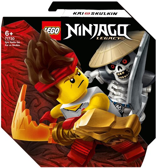 Конструктор LEGO Ninjago 71730 Легендарные битвы: Кай против Скелета, 61 дет.