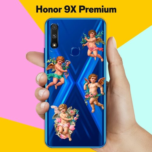 Силиконовый чехол Ангелочки на Honor 9X Premium силиконовый чехол розы на honor 9x premium