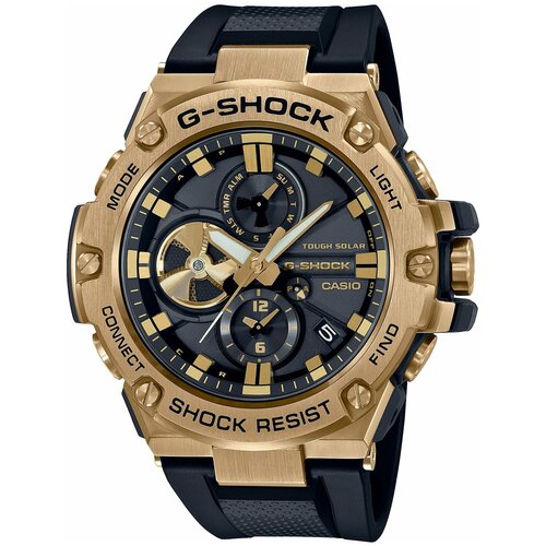 фото Наручные часы casio наручные часы casio g-shock gst-b100gb-1a9, золотой, черный