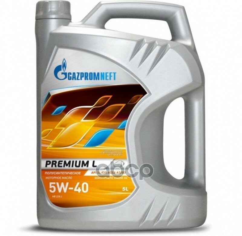 Gazpromneft Масло Моторное Gazpromneft Premium L 5W-40 Полусинтетическое 5 Л 2389900123