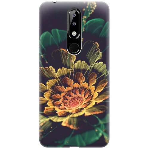 фото Re:paчехол - накладка artcolor для nokia 5.1 plus / x5 (2018) с принтом "красивый цветок"