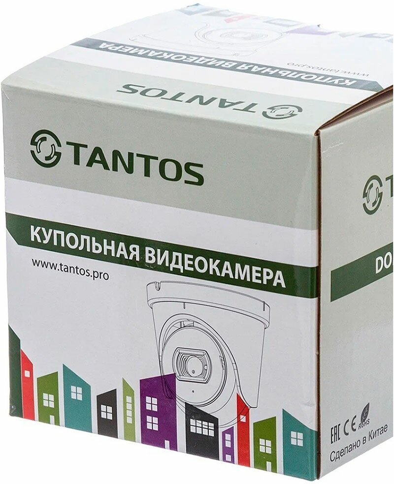 Камера видеонаблюдения TANTOS TSc-Ve2HDf, 1080p, 2.8 мм, белый - фото №9