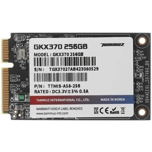 Твердотельный накопитель Tammuz 256 ГБ mSATA TGX37256A58 354900₽