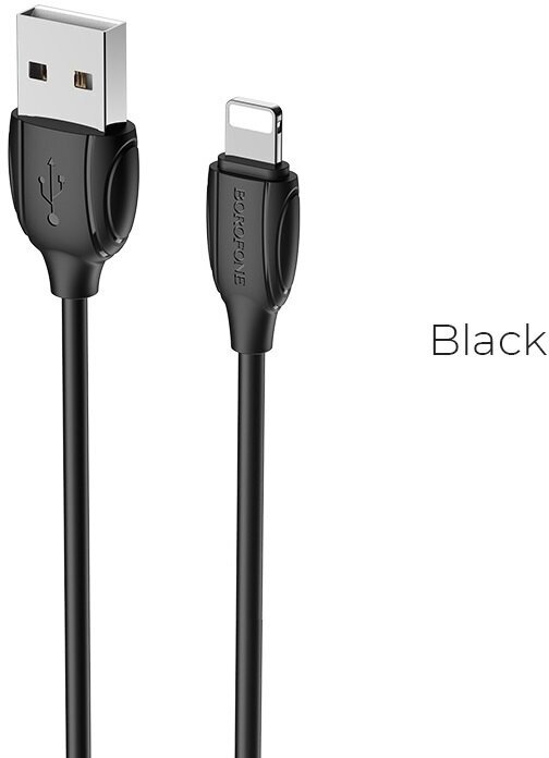 Кабель USB BOROFONE BX19 Benefit USB - Lightning, 1.3A, 1 м, черный