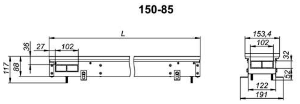 Встраиваемый конвектор Techno Power KVZ 150-85-600 - фотография № 5