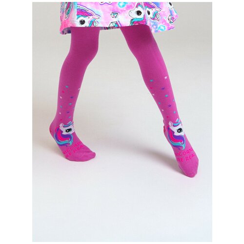 Колготки playToday для девочек, размер 98-104, розовый