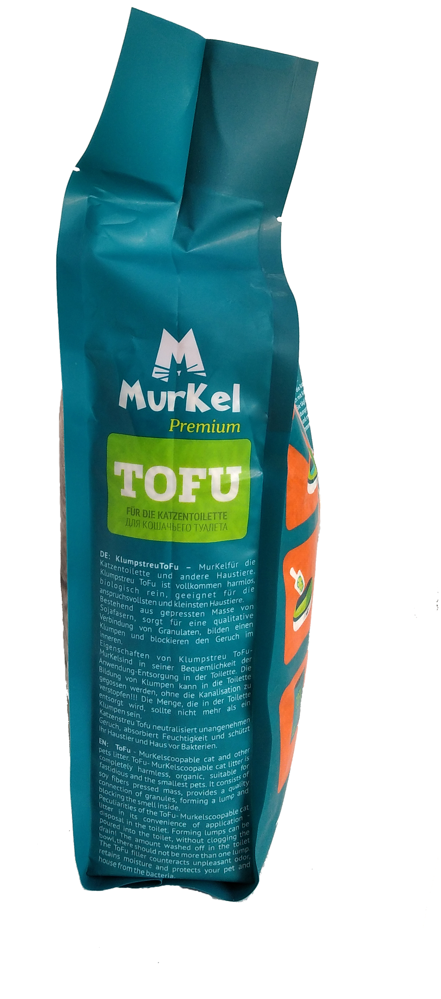 Комкующийся наполнитель тофу Murkel TOFU Оригинальный 12л - фотография № 4