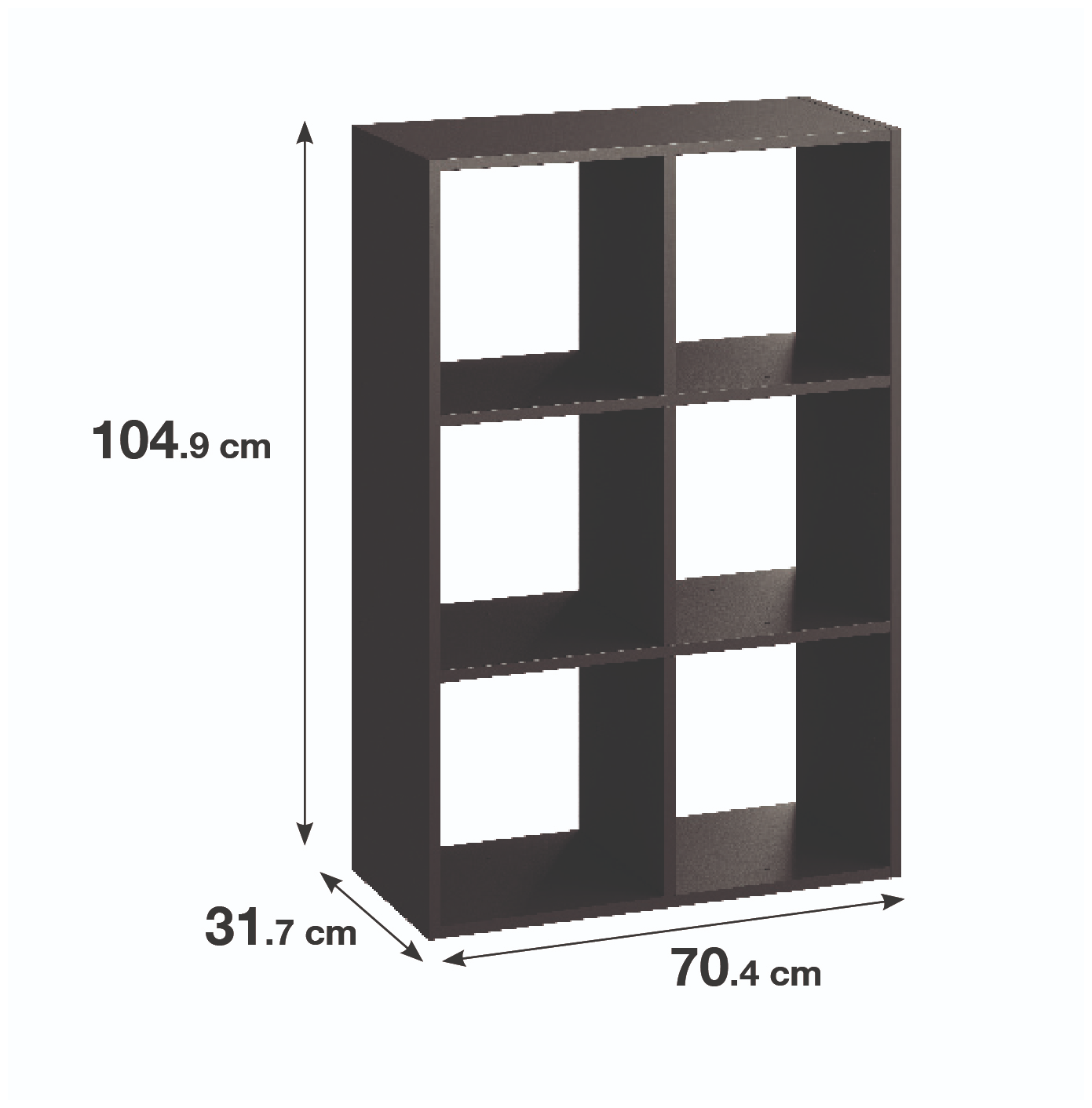 Стеллаж SPACEO KUB 6 секций 70x104x31.5 см ЛДСП цвет дуб