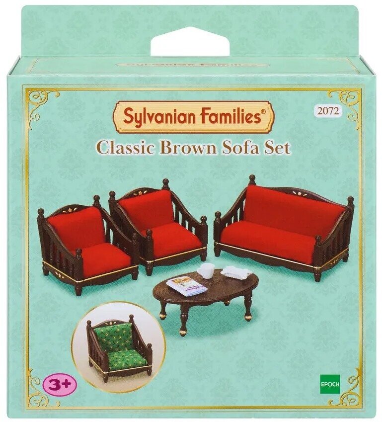 Sylvanian Families Классическая коричневая мебель для гостиной 2072 с 3 лет