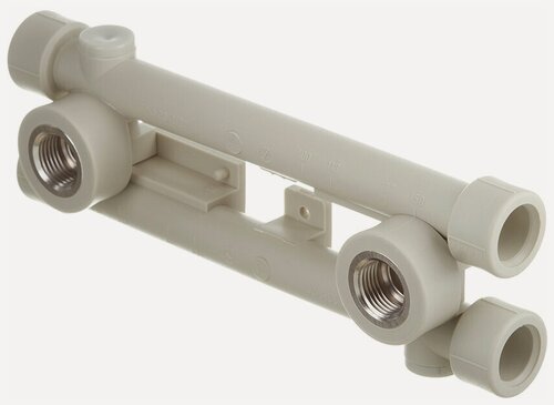 Изображение товара Водорозетка двойная комб. 20 х 1/2" (ВР) PP-R FV-PLAST серый