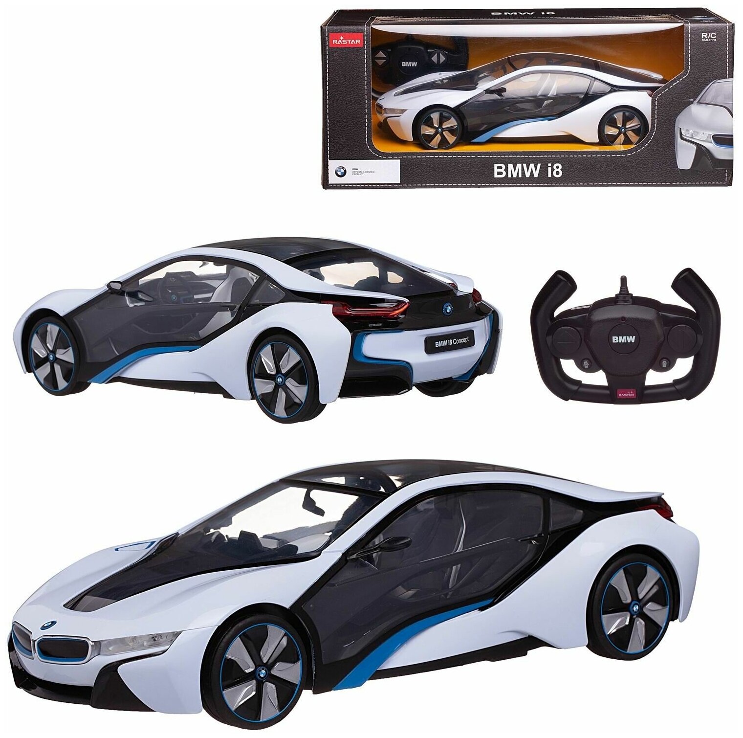 Машина р/у 1:14 BMW I8 световые эффекты фар и внутренней подсветки