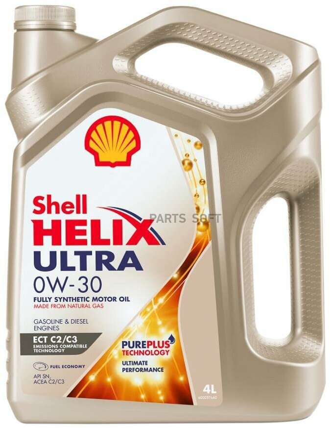 SHELL 550046375 Масо моторное SHELL Helix Ultra ECT 0W-30 4.