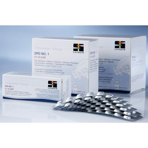 Таблетки для фотометров DPD1, (анализ: свободный хлор, бром, йод, диоксид хлора, озон), 10 шт. Lovibond