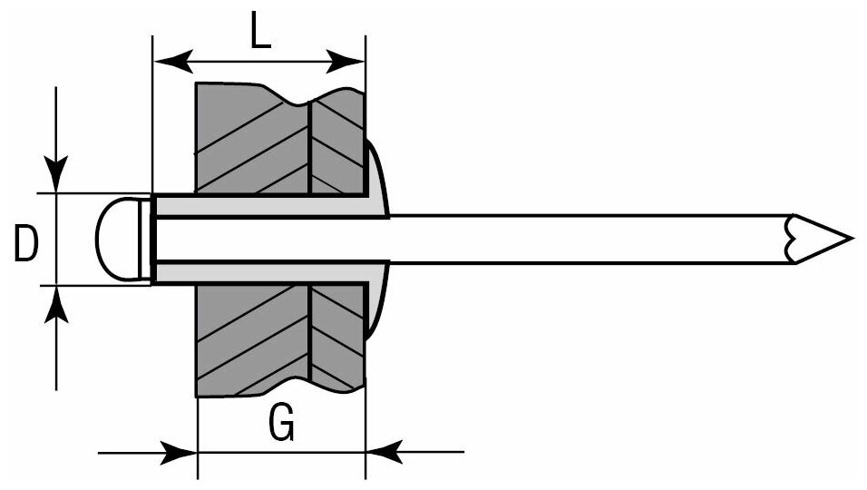 Алюминиевые заклепки ЗУБР Профессионал 4.8 х 21 мм 250 шт. (31310-48-21) - фотография № 5