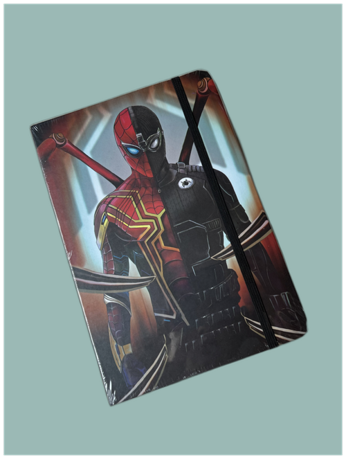 Блокнот в клетку Человек-паук 80 листов формат А5 (черно-красный)