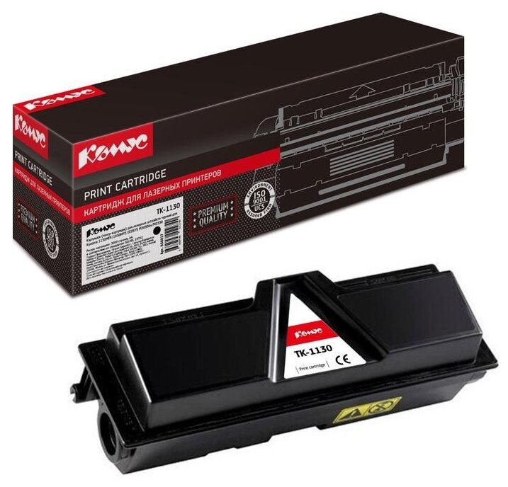Картридж лазерный Комус TK-1130 чер.для Kyocera FS-1030/113, 1 шт.